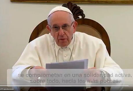 Screenshot del video del Papa del mes de junio